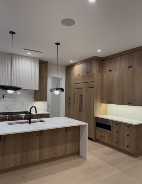 Custom kitchen with custom cabinetry